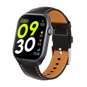 <tc>Runmefit</tc> GTS7 スマートスポーツウォッチ - レザーストラップ