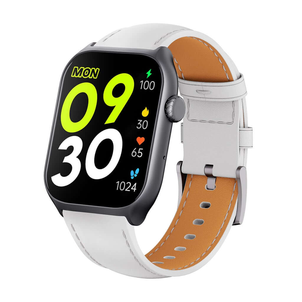 <tc>Runmefit</tc> GTS7 スマートスポーツウォッチ - レザーストラップ