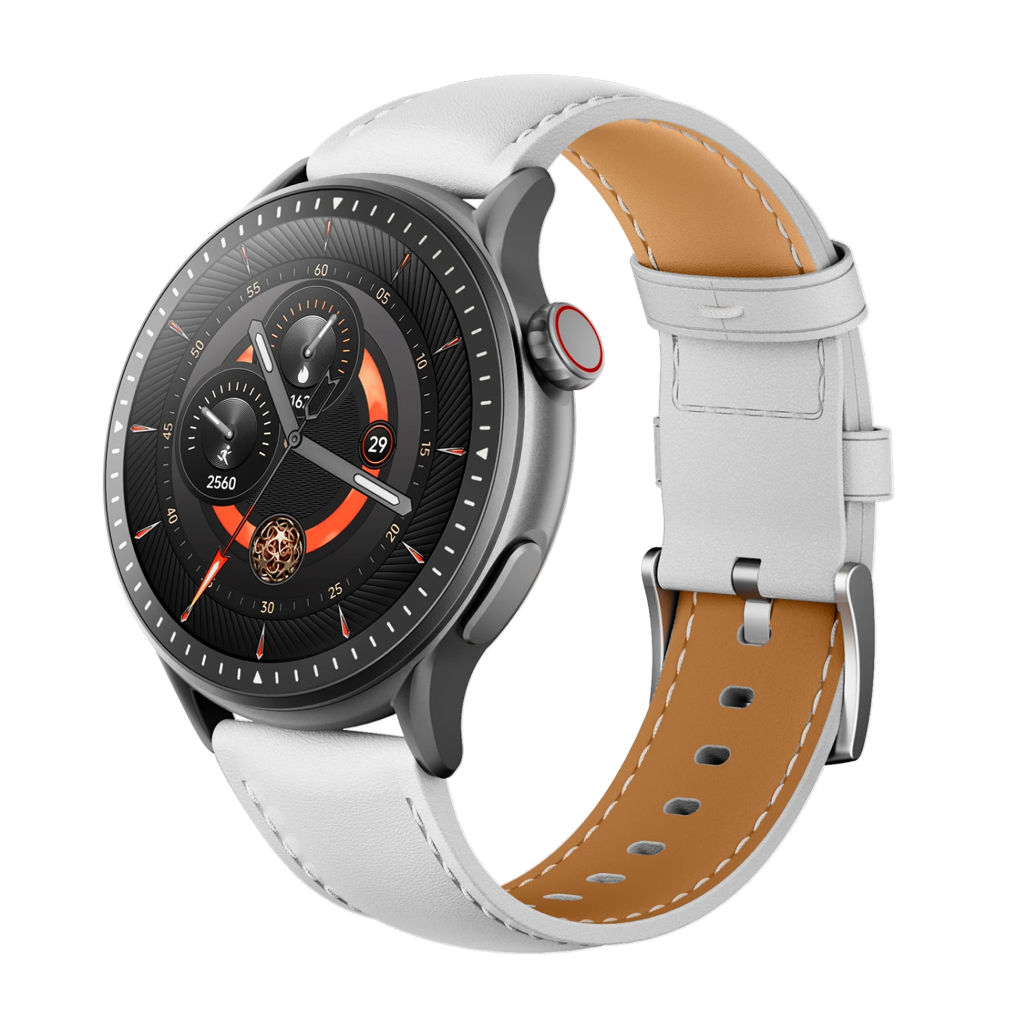 <tc>Runmefit</tc> GTR3 AMOLEDスマートスポーツウォッチ - レザーストラップ