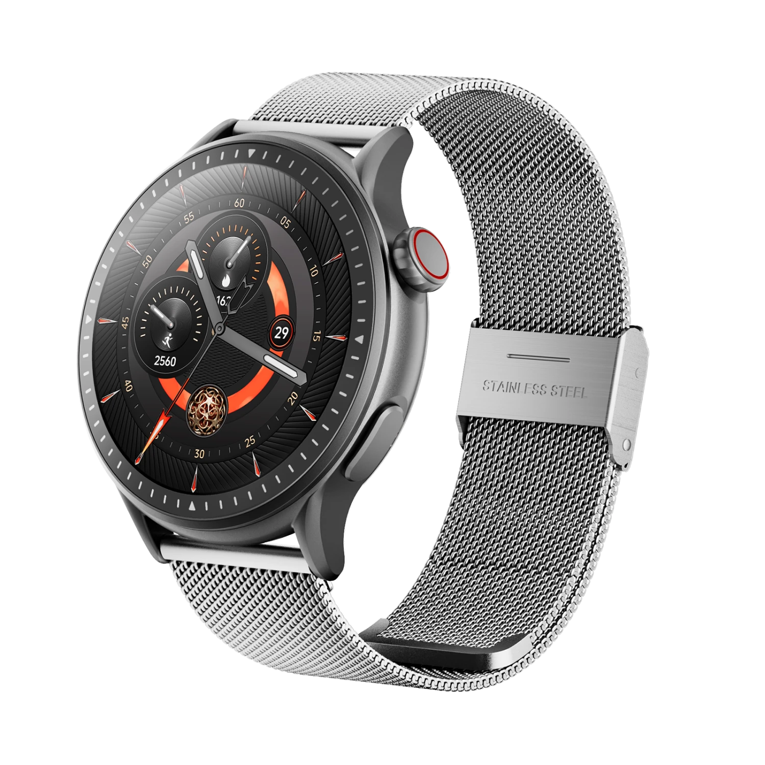 <tc>Runmefit</tc> GTR3 AMOLEDスマートスポーツウォッチ - スチールストラップ